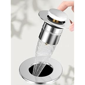 ⭐️　簡易洗面台　シンク　排水口セット Amazon.co.jp: 洗面台 排水栓 排水栓 洗面器用ポッパー 排水栓